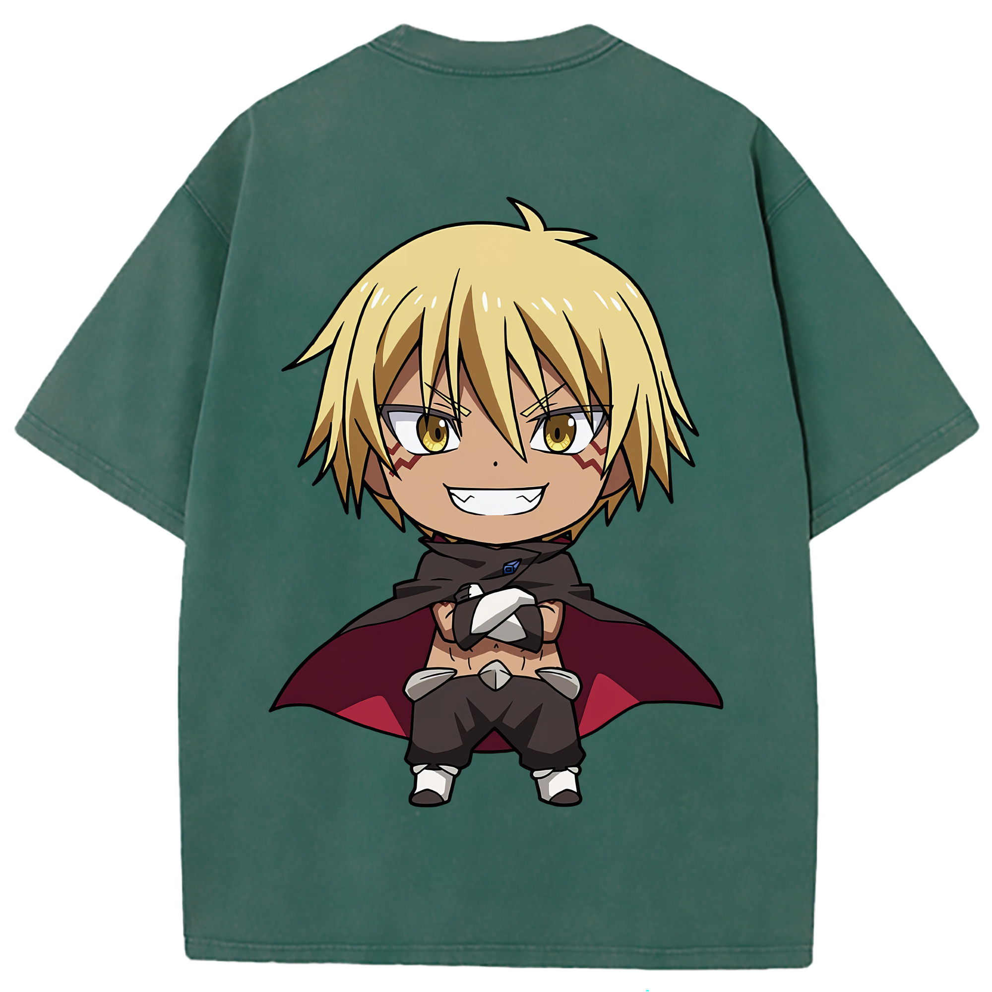 （画像用） 転スラ Regarding Reincarnated to Slime 綿100% ヴィンテージ風 半袖Tシャツ（背面プリント）